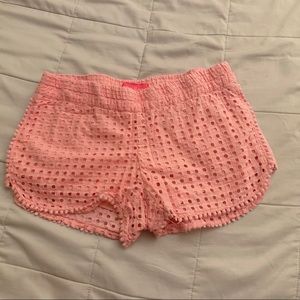 Small Lilly Pulitzer by Target Pink Eyelet Shorts